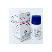 Grabacin Powder 10g container with triple antibiotic formula for treating bacterial skin infections