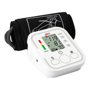 Digital blood pressure monitor with automatic inflation and large display screen for accurate readings