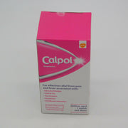 Calpol Infant Suspension 100ml bottle with measuring syringe for accurate dosing