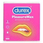 Durex Pleasuremax condoms 3-pack with ribbed and dotted texture