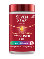 Seven Seas Omega-3 Fish Oil Plus Cod Liver Oil Max Strength 60 capsules