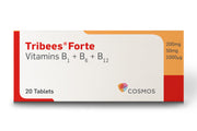 Tribees Forte Tablets bottle with high-potency B vitamins for nerve and muscle health support