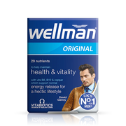 Wellman Original Capsules 30 count bottle by Vitabiotics mens multivitamin