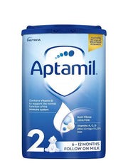 Aptamil Stage 2 formula measuring scoop and preparation guide