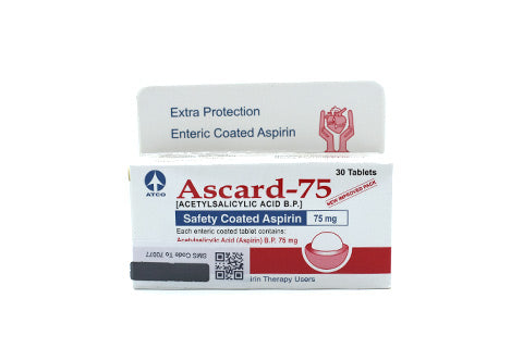 Ascard 75mg Tablets - Optum Health Pharmacy