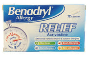 Benadryl Allergy Relief Caps 12's