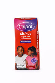 Calpol SixPlus dosage chart and measuring syringe for children
