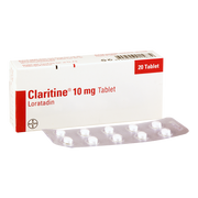 Clarityne allergy medication packaging and tablets