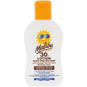 Malibu Kids SPF 30 sunscreen lotion applied on child's body
