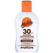 Malibu SPF 30 sunscreen applied on skin for sun protection