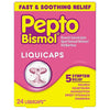 Pepto Bismol LiquiCaps 24's liquid-filled capsules for on-the-go digestive relief