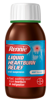 Rennie Liquid Heartburn Relief 250ml bottle for fast acid reflux relief