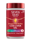 Seven Seas Omega-3 Fish Oil Plus Cod Liver Oil Max Strength 60's
